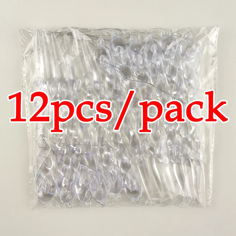 12-Pack Transparent Ice Cone Christmas Tree Pendants | DIY Décor