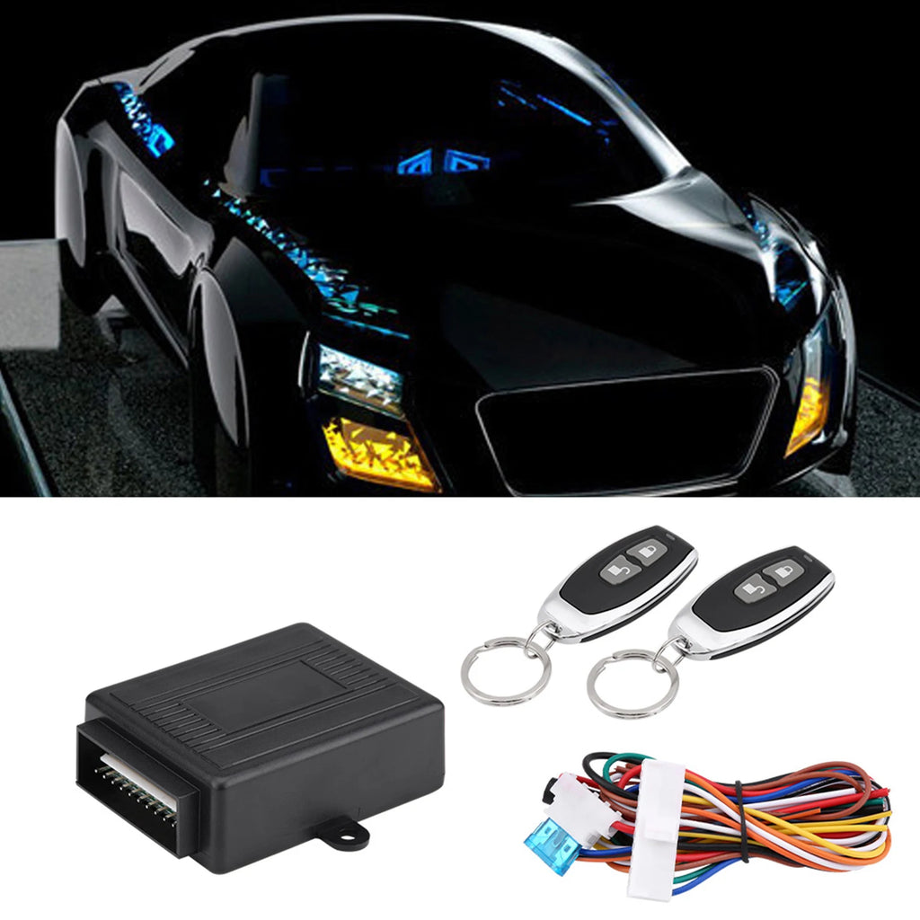 Car Keyless Entry Central Locking Kit with 2 Remote Controls