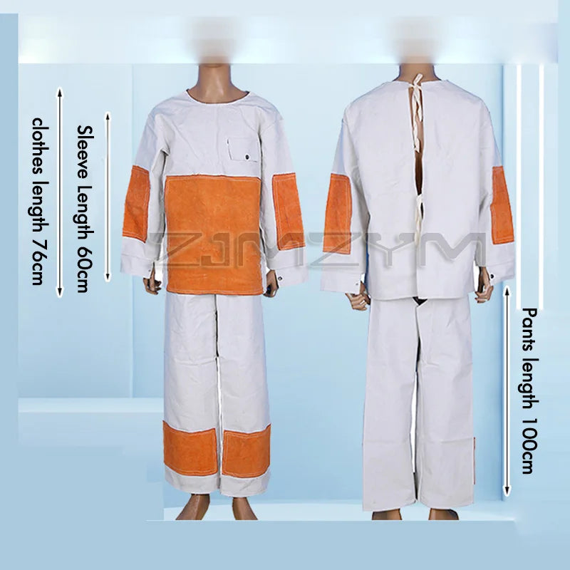 Canvas Cowhide Welding Suit – Flame Retardant Work Clothes