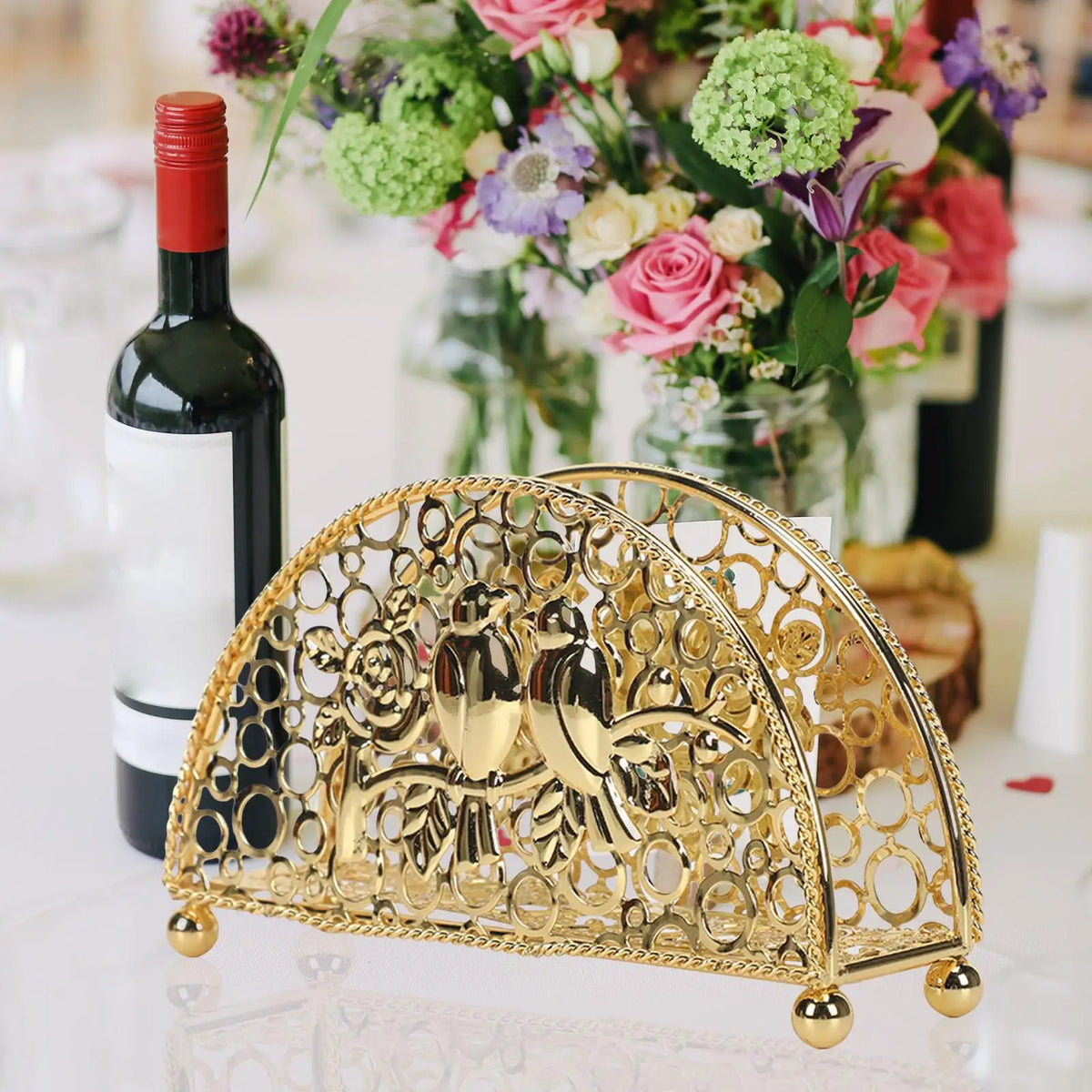 Kesoto Metal Iron Hollow Tissue Paper Holder & Organizer