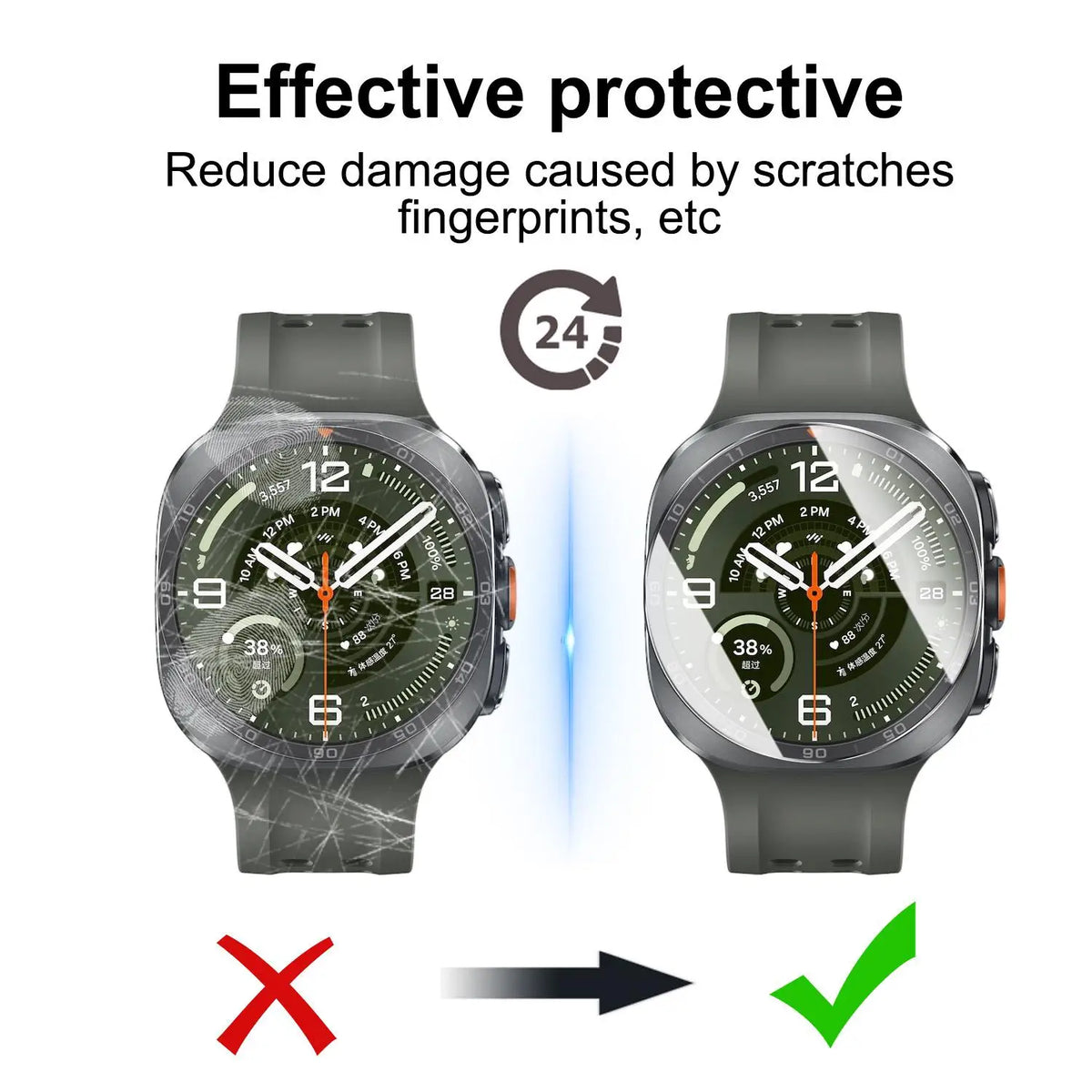 Samsung Galaxy Watch 9 & Ultra HD Tempered Glass Screen Protector