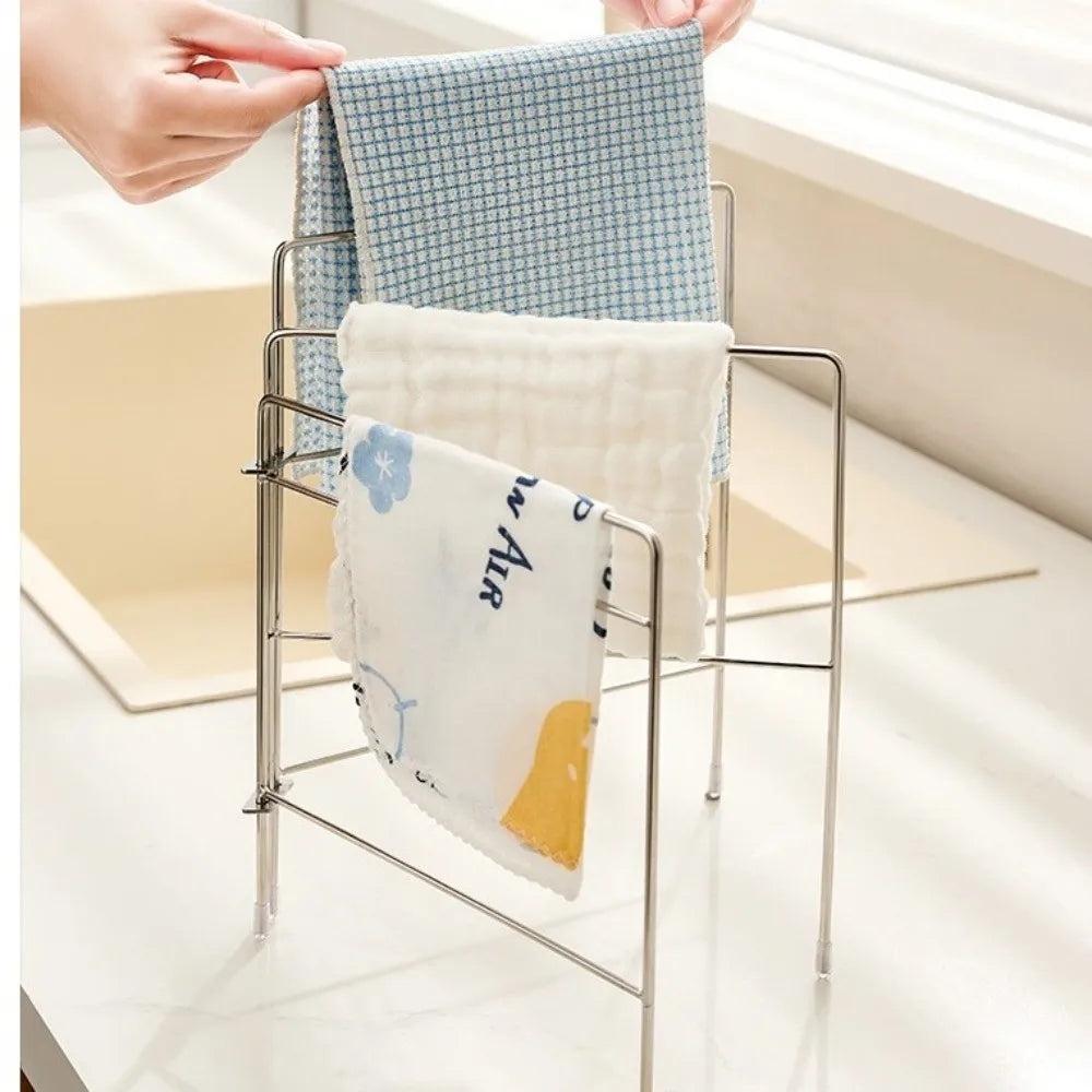Stainless Steel Vertical Dishcloth Rack – Space-Saving Drainer