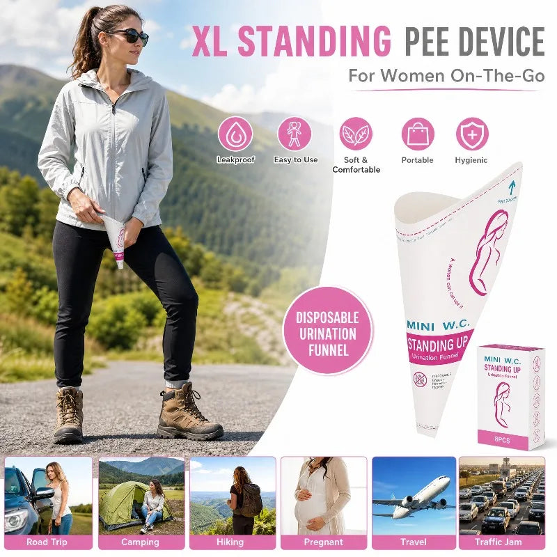 Women's Portable Urinal Funnel – Disposable Female Pee Device