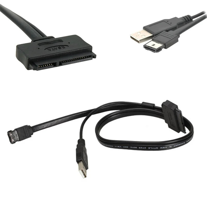 SATA 22-Pin to eSATA USB Power Cable Adapter for 2.5" HDD