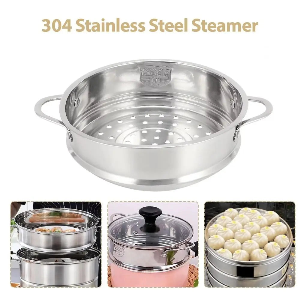304 Stainless Steel Steamer Basket with Handles – 9 Sizes