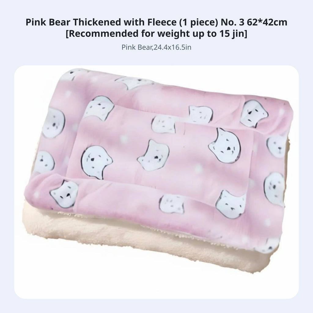 Warm Fleece Rabbit Bed Mat – Waterproof Double-Sided Pet Pad