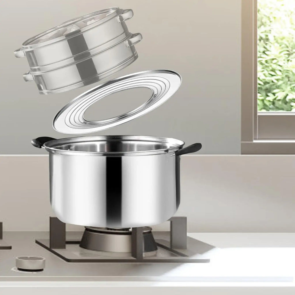 32cm Stainless Steel Steamer Ring Adapter for 18–30cm Pots