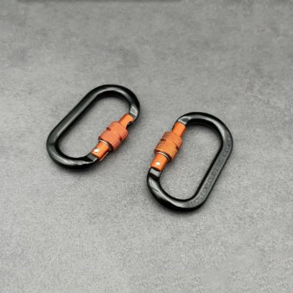 Aluminum D-Shape Safety Carabiner 4KN/12KN/25KN Climbing Lock