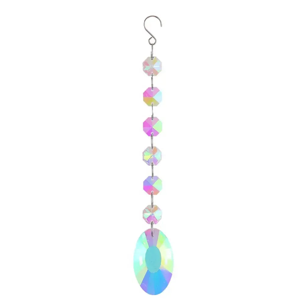 Moon & Sun Crystal Suncatcher | K9 Rainbow Prism Window Pendant