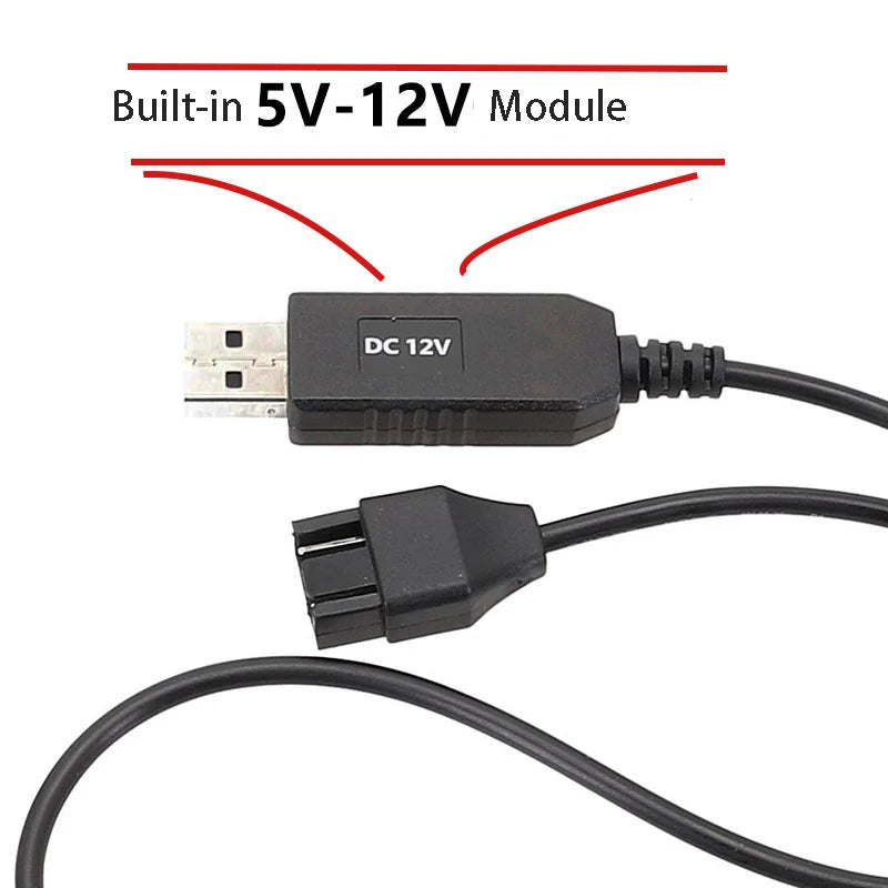 USB to 4-Pin 5V–12V Boost Cable for Computer Cooling Fan