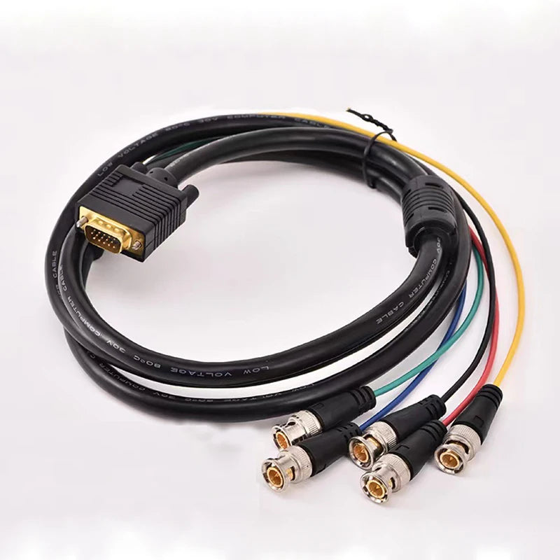 VGA to 5 BNC RGBHV Cable 1080P – 1.5m & 3m Video Cord