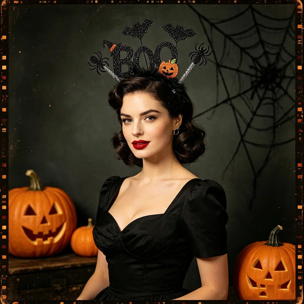 Halloween Headband – Ghost, Bat & Pumpkin Hair Accessory