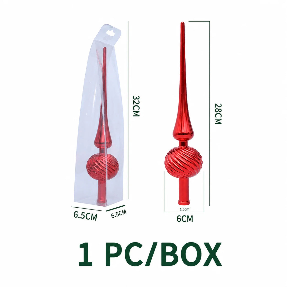 Plastic Christmas Tree Topper – Twisted Spire Holiday Decor