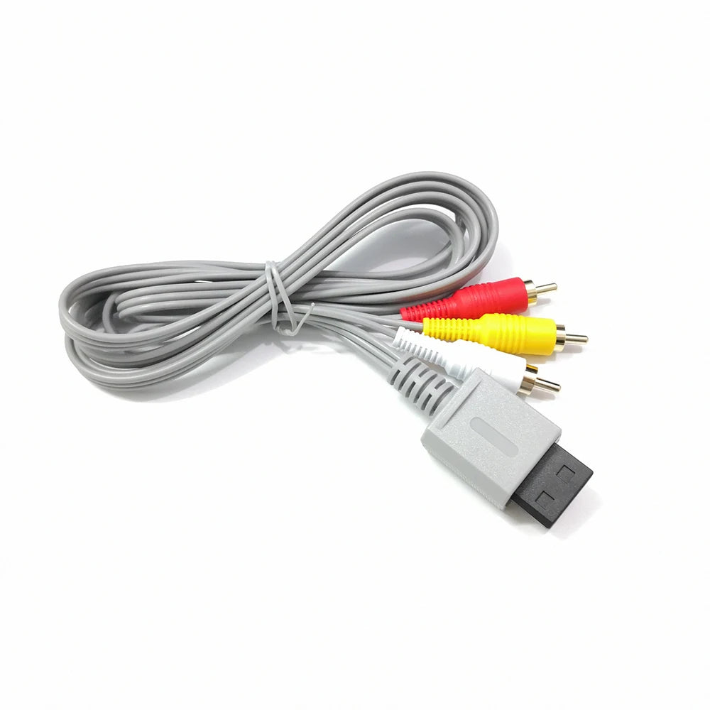 Nintendo Wii & Wii U AV Cable 1.8m Gold-Plated RCA Composite