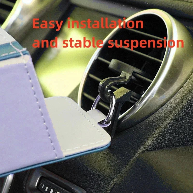 Car Air Vent PU Leather Organizer Box – Keys & Sunglasses