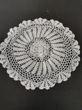 Hand Crocheted Cotton Lace Doily – Vintage Round Table Mat