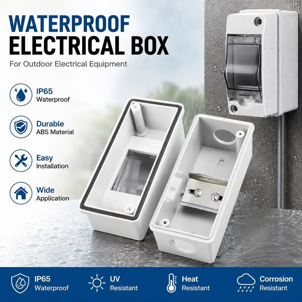 HT-2 IP65 Waterproof 2-Way Distribution Breaker Box | Solar