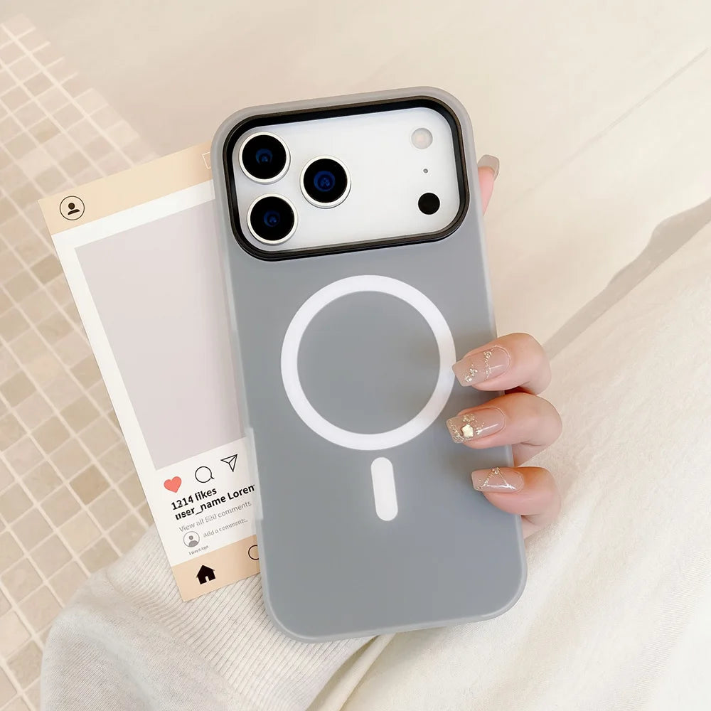 2-in-1 MagSafe Magnetic iPhone Case – Candy Color Matte