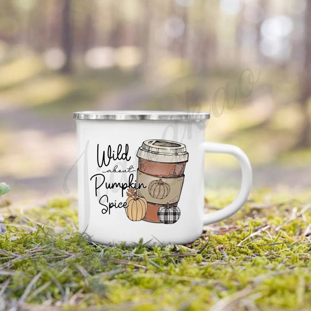 Tis' The Season Enamel Mug | Fall Coffee & Cocoa Cup Gift