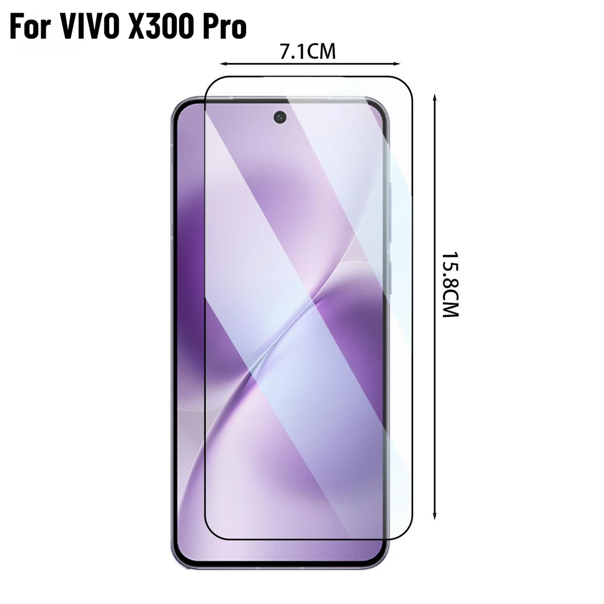 VIVO X300 / X300 Pro HD Tempered Glass Screen Protector
