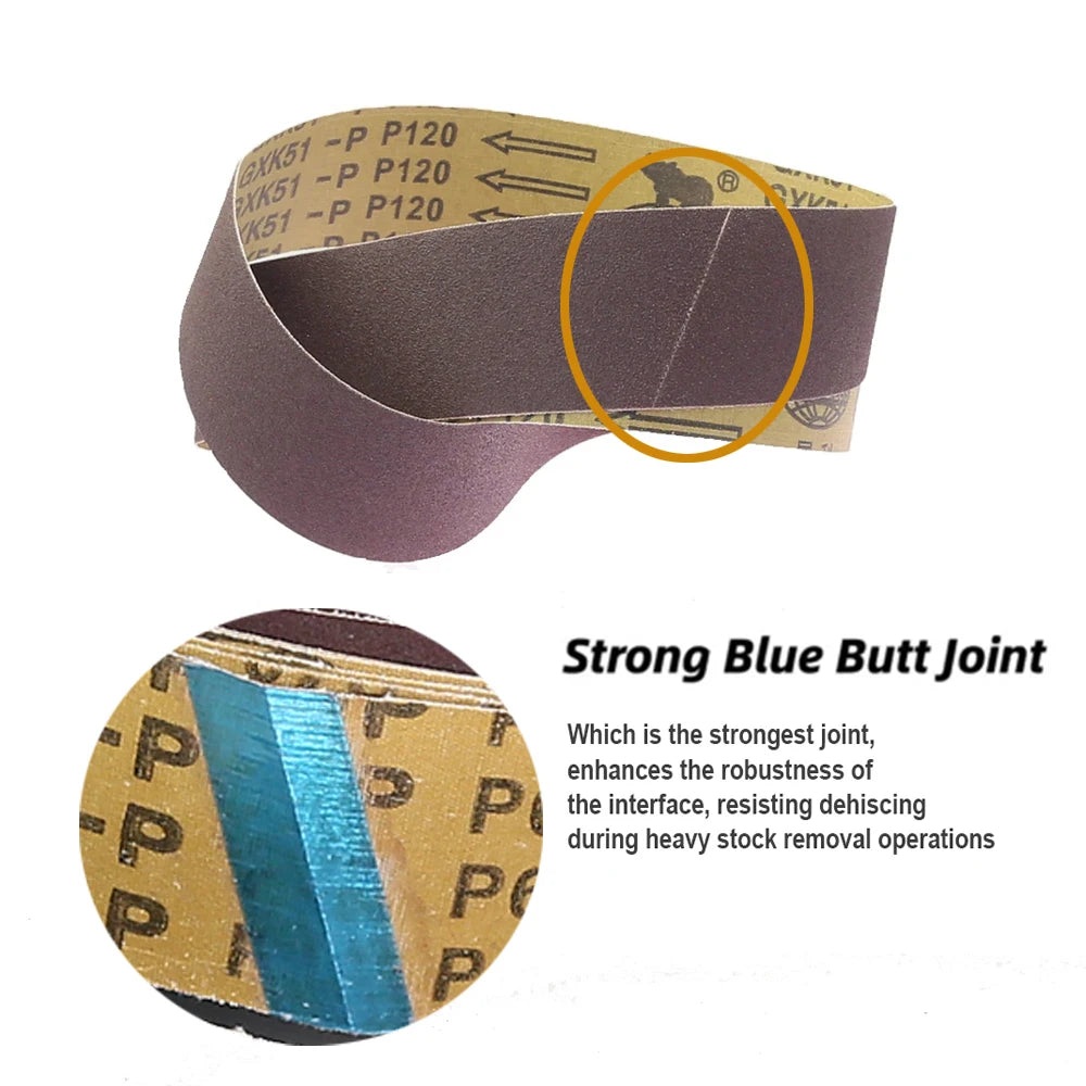 10-Pack 2"x48" A/O Sanding Belts P60–P600 Belt Grinder