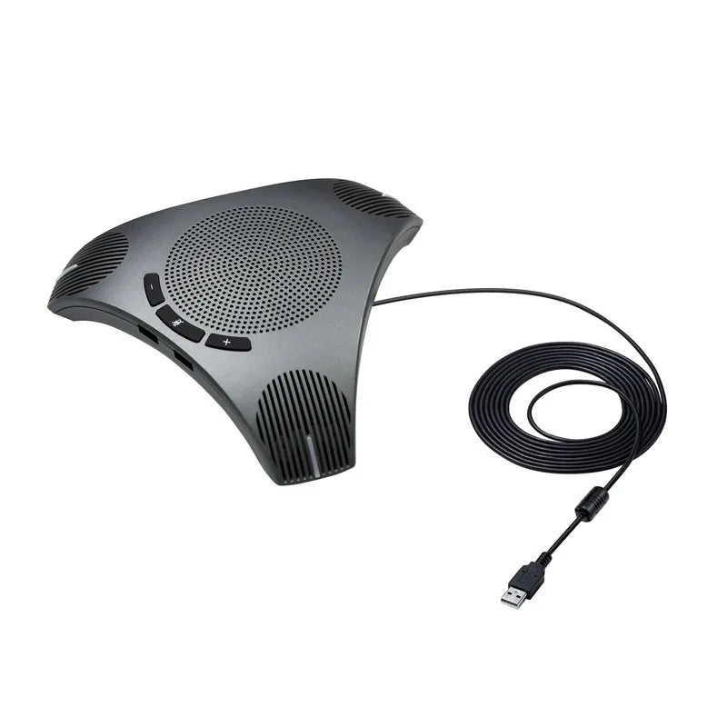 USB Speakerphone Conference Mic – 360° Pickup & Mute Key
