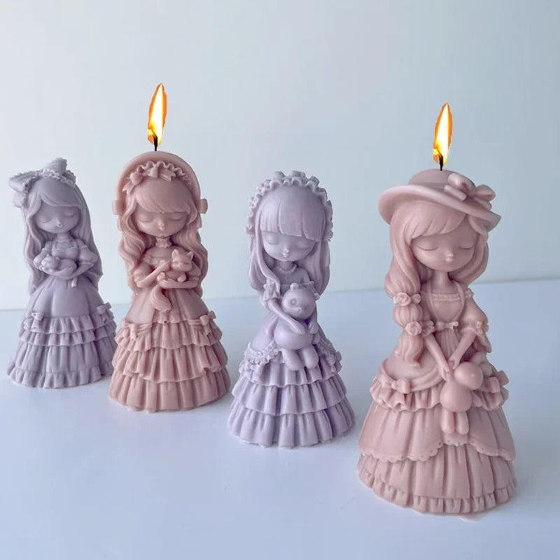 3D Princess Silicone Mold – DIY Candle, Resin & Plaster Casting