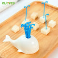 Cute Beluga Whale Fruit Fork Set – Novelty Kitchen Gadget