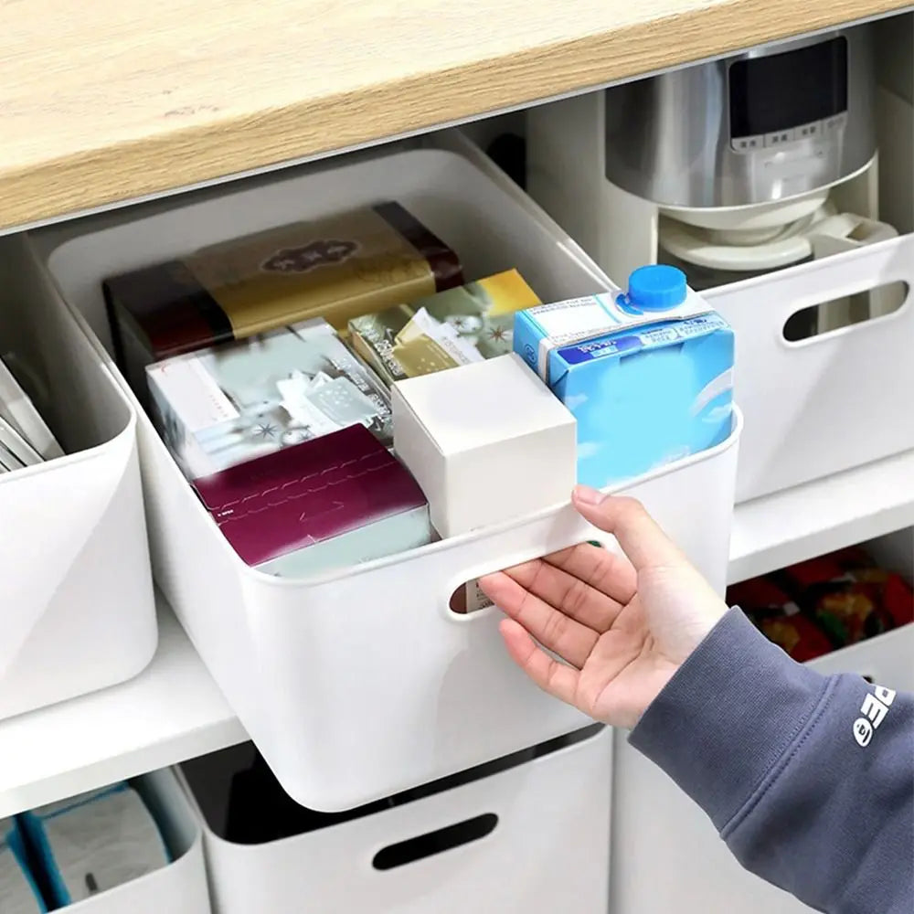 Stackable Storage Box with Lid – Plastic Home Organizer