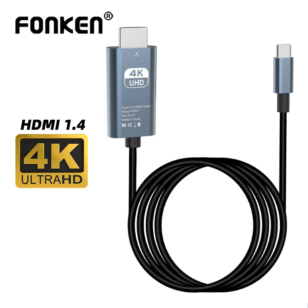 USB-C to HDMI Cable Adapter | 4K Thunderbolt 3 Compatible
