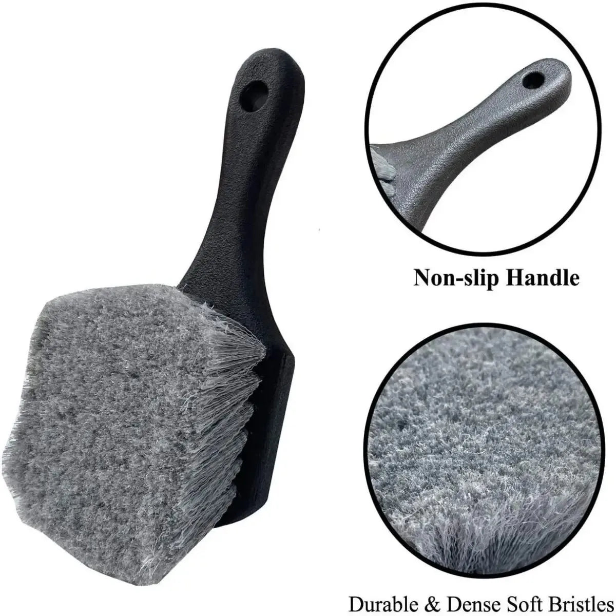 Short Handle Car Wheel & Tire Rim Detail Cleaning Brush