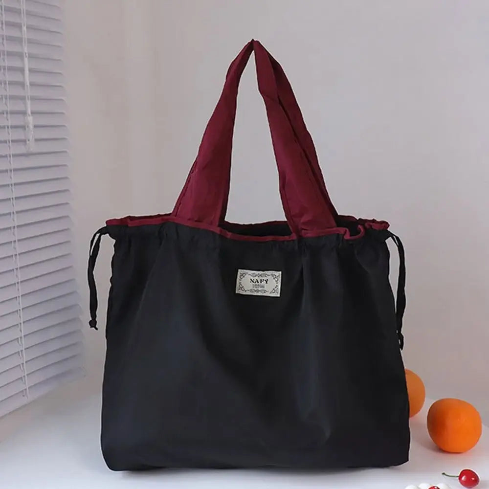 Foldable Reusable Drawstring Shopping Bag | Eco Grocery Tote