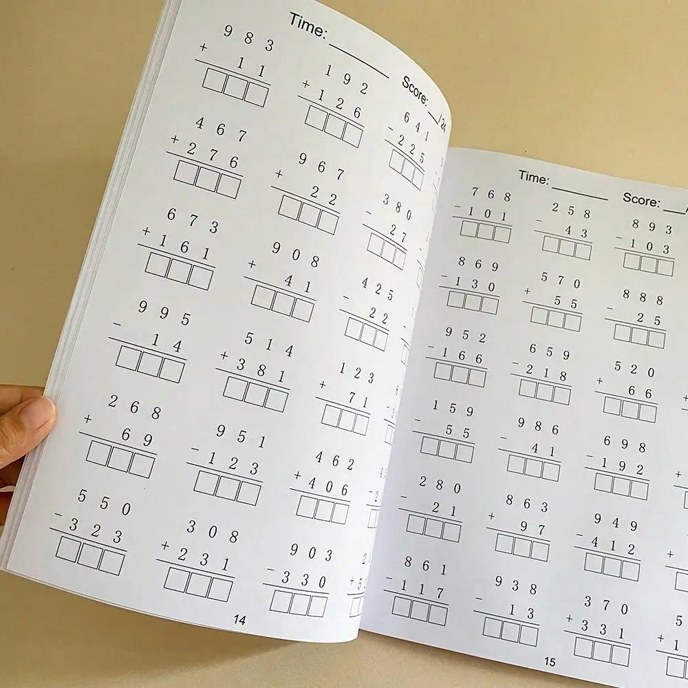 Addition & Subtraction within 1000 Math Workbook Grades 1–4