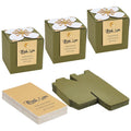 Dark Olive Green Gift Boxes with Flower & Cards – 30 Pack