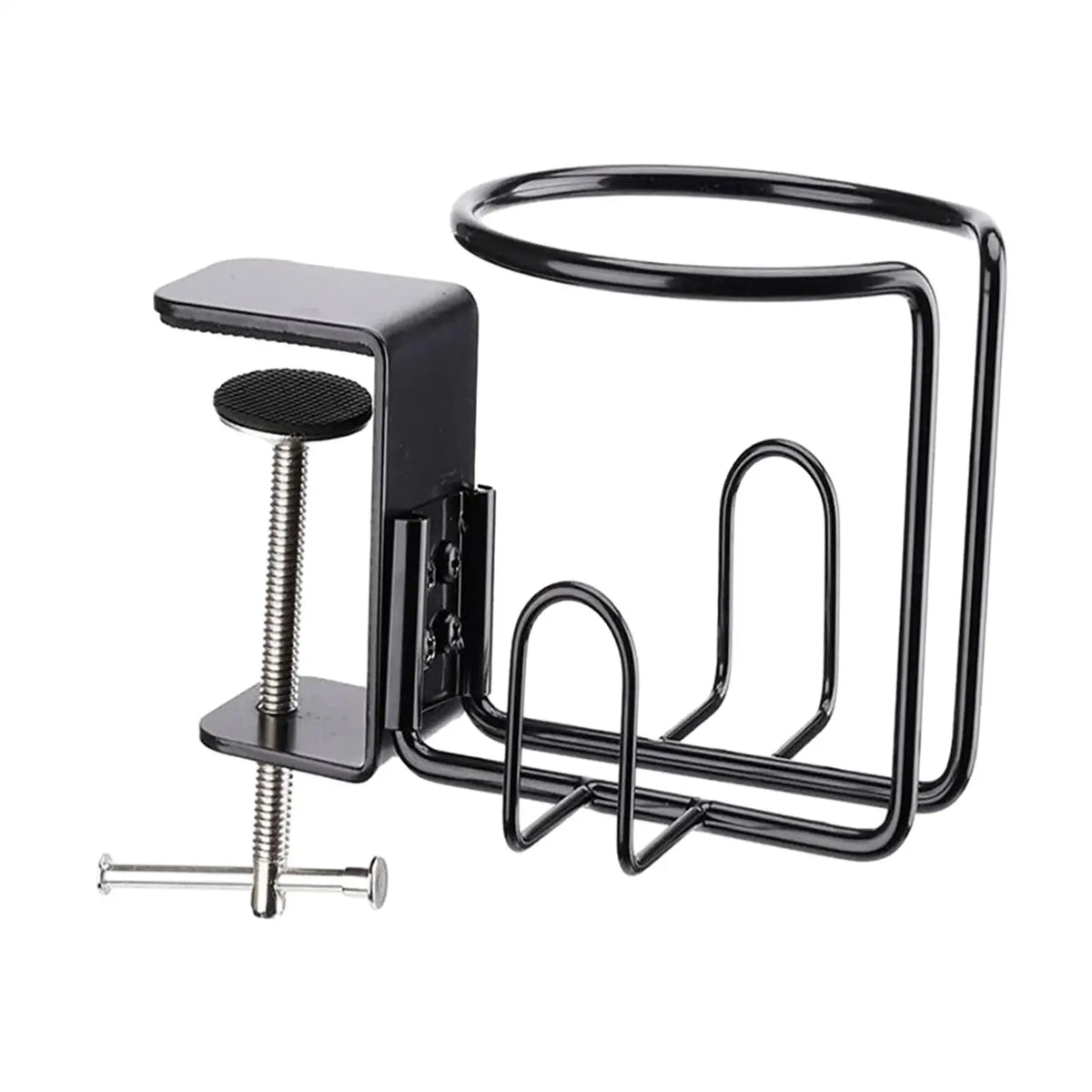 Clip-On Desk Cup Holder & Headphone Hanger | Metal