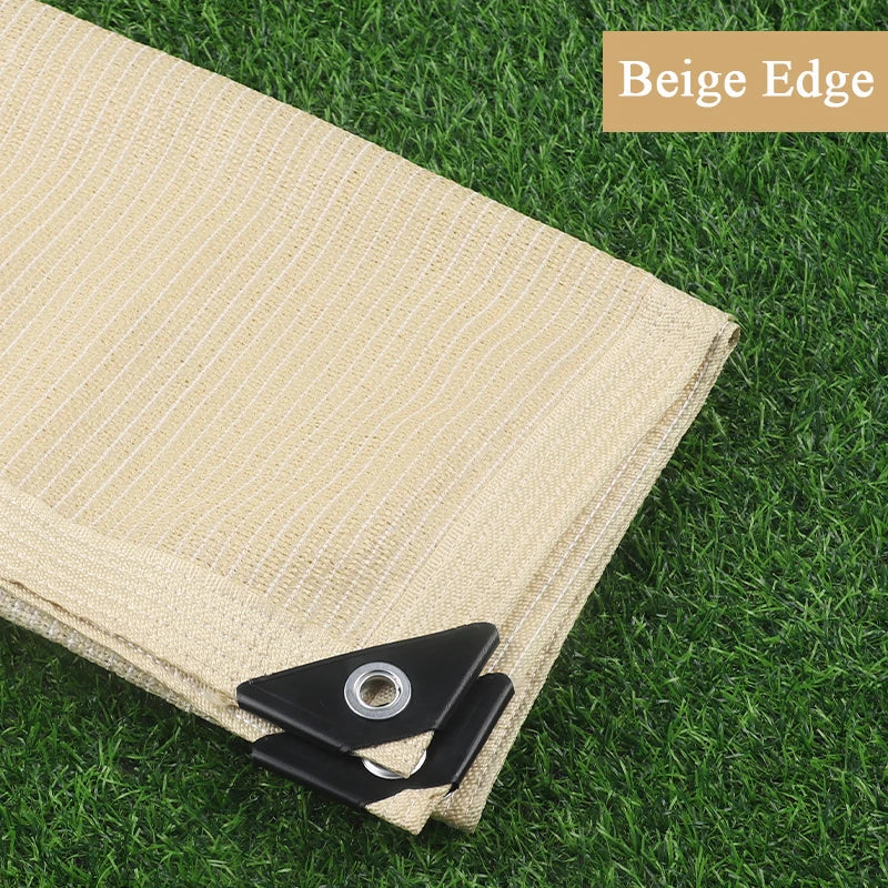 Light Beige HDPE Shade Net | 85% UV Sun Shading Cloth