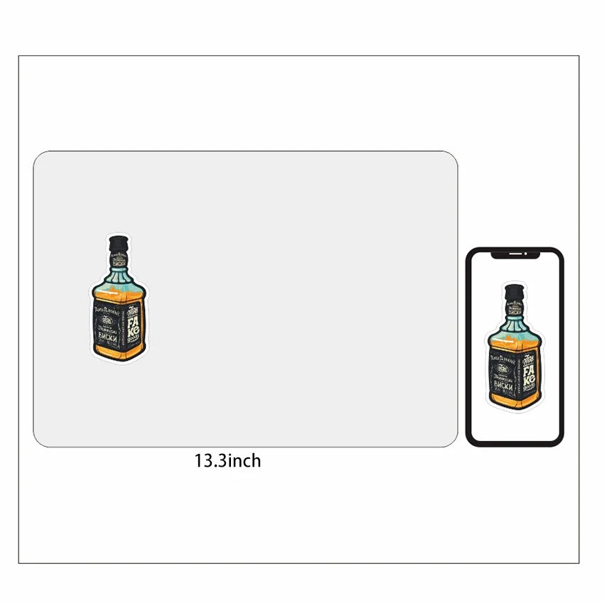 PVC Waterproof Bottle Pattern Sticker – Laptop & Bag Decal
