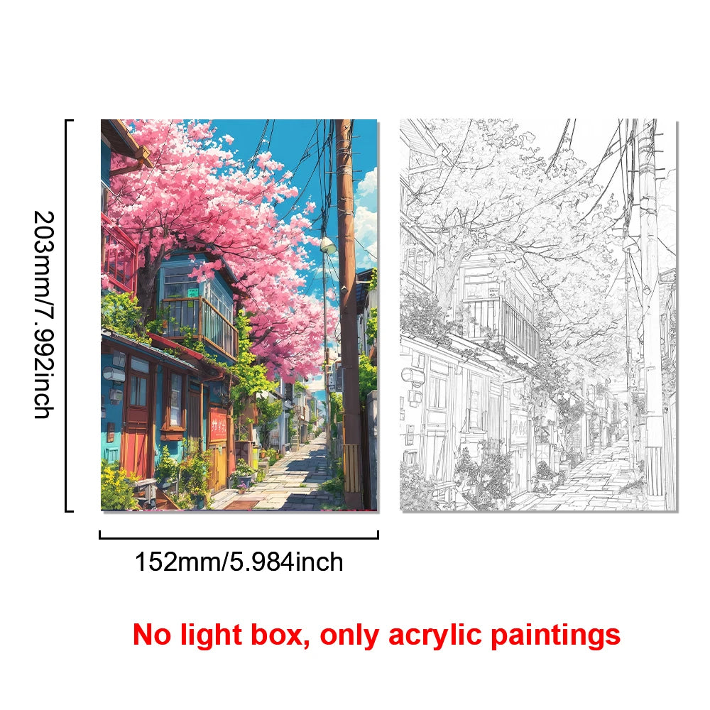USB LED City Night Scene Light Picture – Wood Frame Wall Art