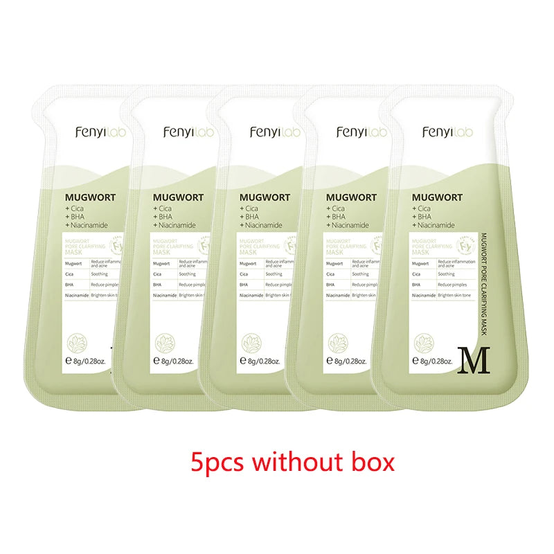 LAIKOU Mugwort Pore Clarifying Mud Mask 5-Pack | Oil Control