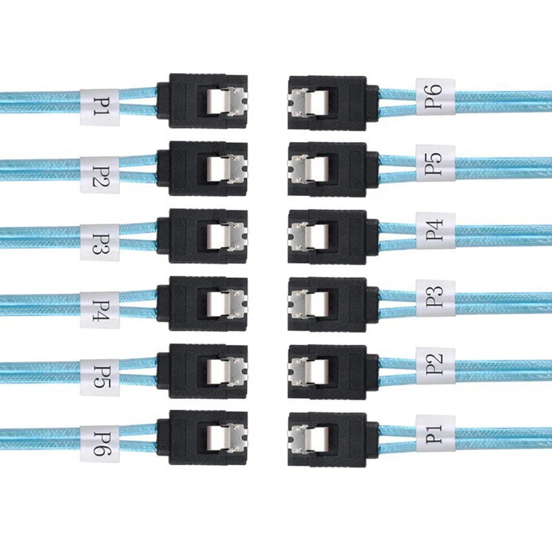 6-Pack SATA 3.0 7-Pin SSD Cable Splitter & Extend Wire Adapter