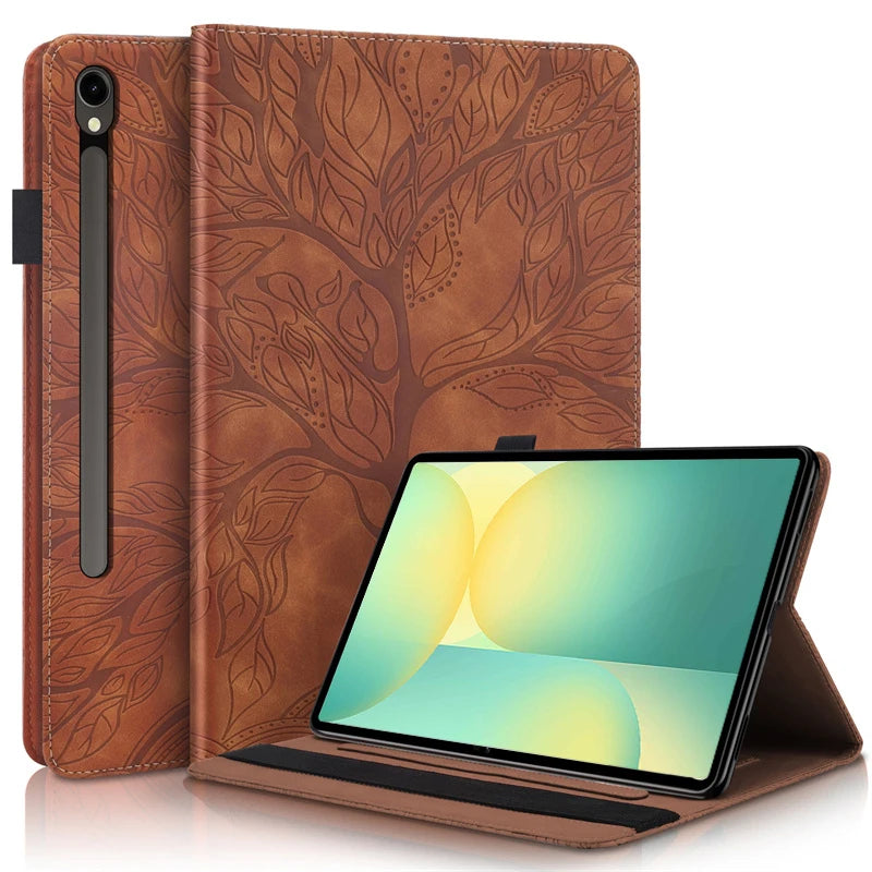 Samsung Galaxy Tab S10 Lite Case Embossed Flip Wallet Stand 10.9"