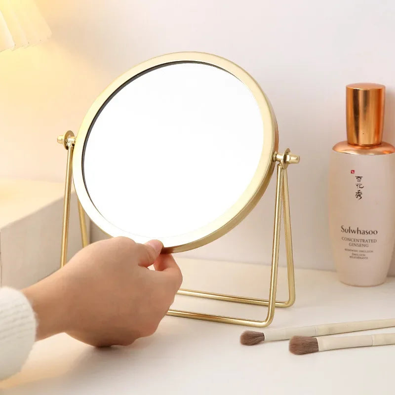 Wrought Iron Rotatable Desktop Vanity Mirror | Minimalist