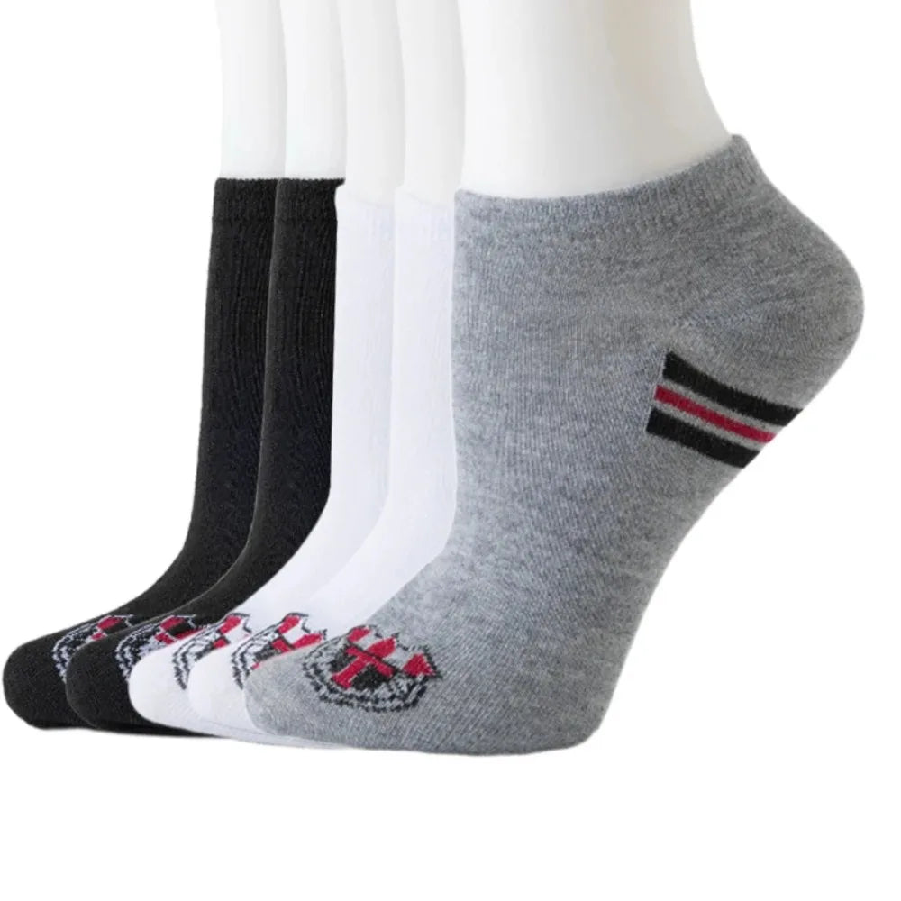 5-Pack Moisture-Wicking Crew Sports Socks | Breathable Comfort