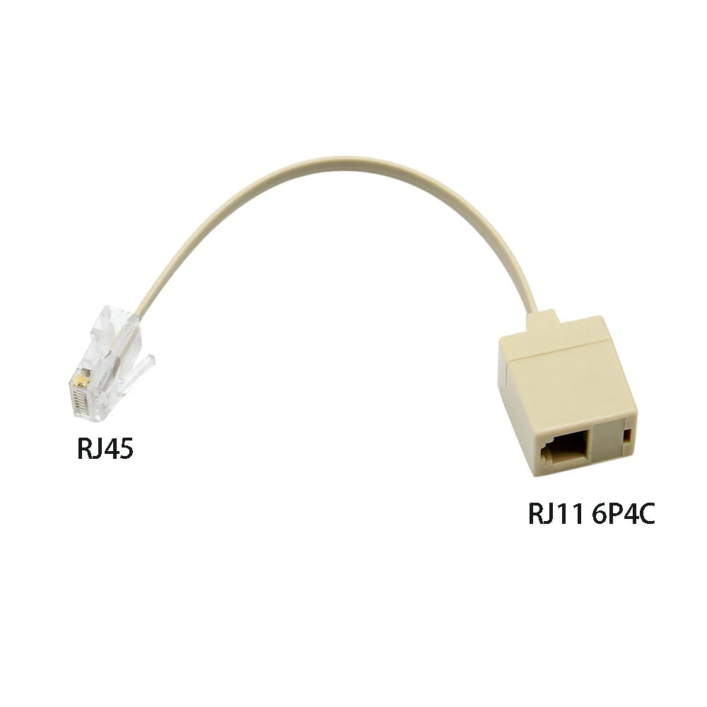 RJ45 to RJ11 Adapter – 8P8C Male to 6P4C Female Cable Converter