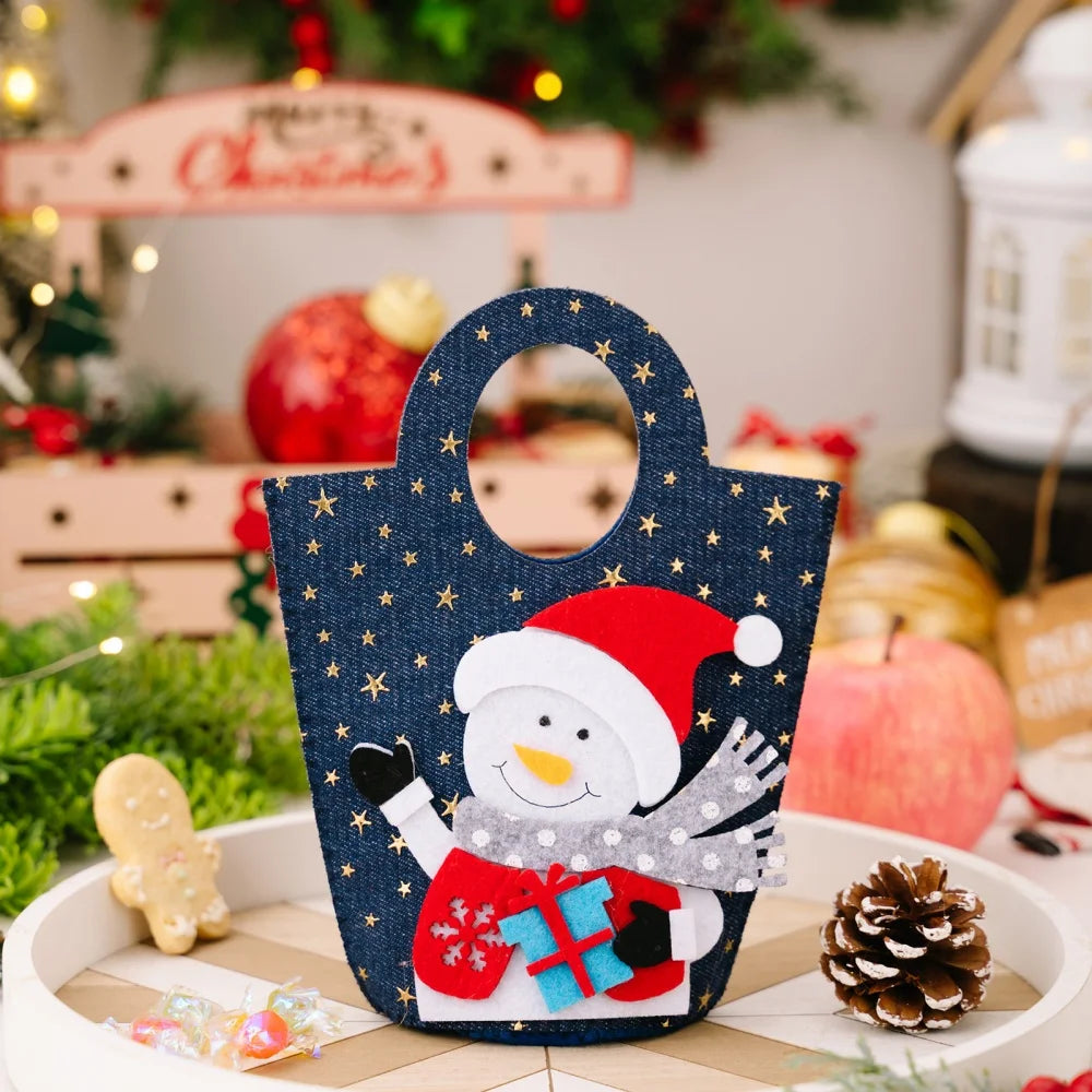 Santa Claus Christmas Gift Bag – Washable Reusable Candy Bag