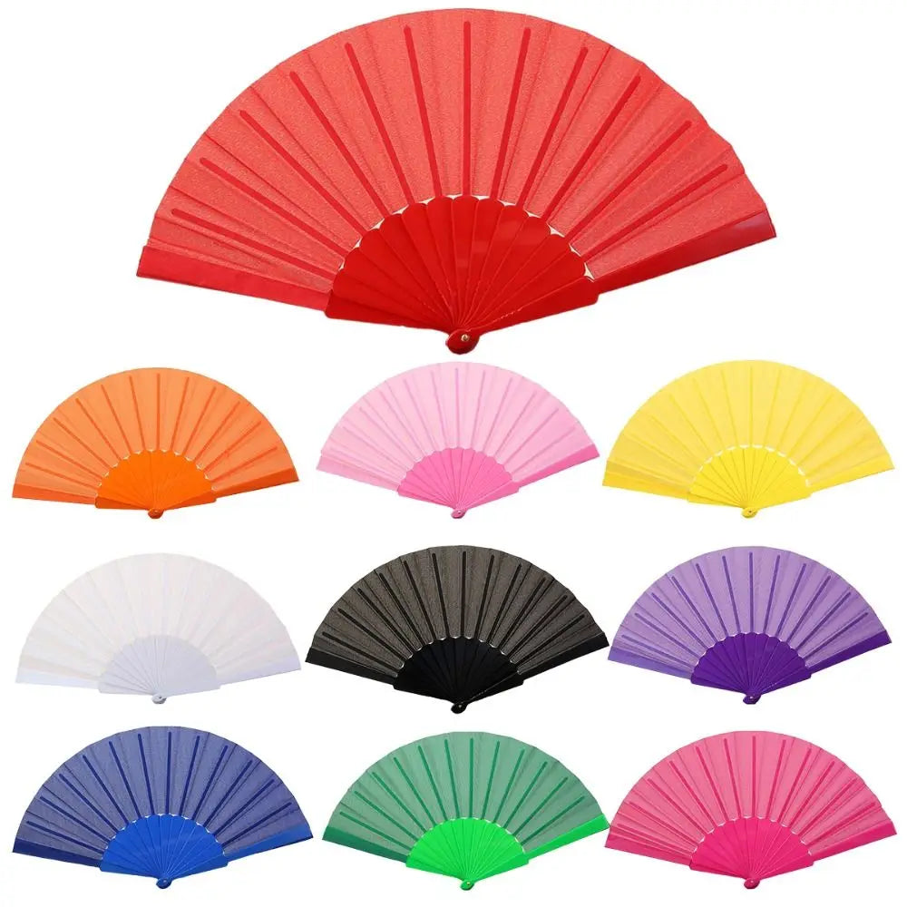Elegant Foldable Silk Hand Fan – Weddings, Travel & Cosplay