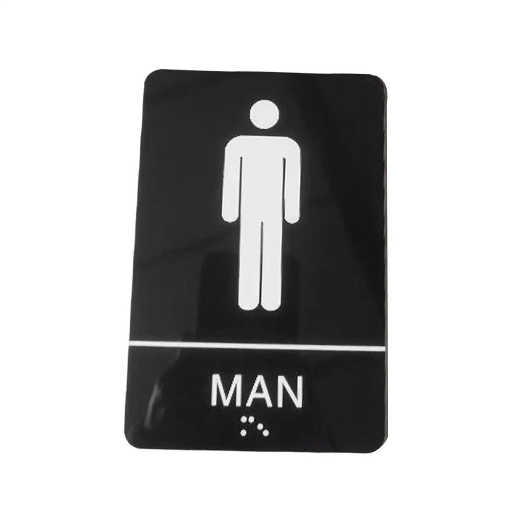 Self-Adhesive Acrylic Restroom Sign | Wall & Door Plaque