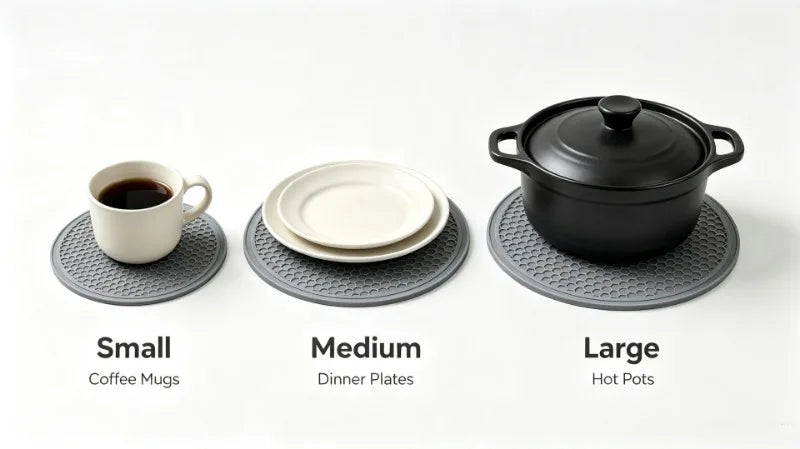 Round Silicone Honeycomb Trivet Mats | Heat Resistant Non-Slip