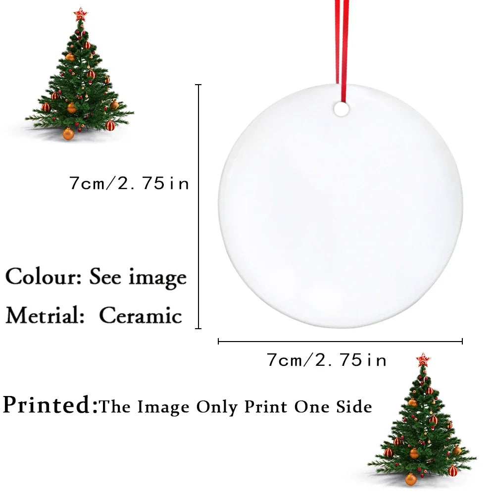 Personalized Ceramic Christmas Ornament – Custom Name Keepsake