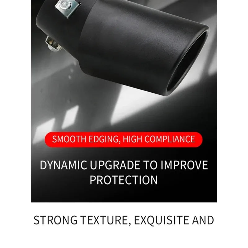 Universal Round Black Stainless Steel Exhaust Tip – Titanium